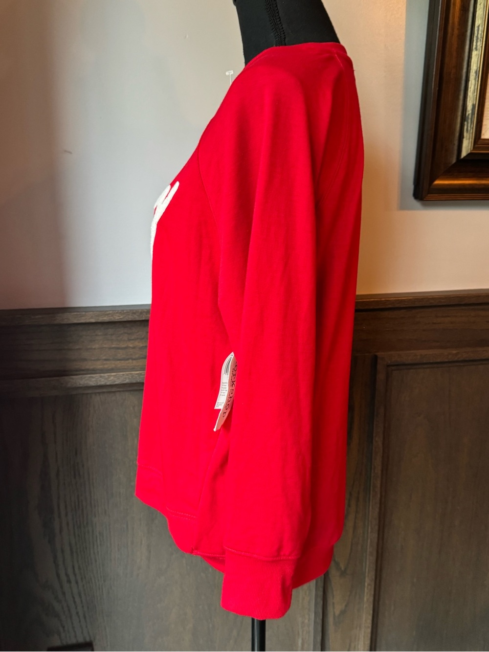 Workshop Republic Clothing Red “Merry” Crewneck Sweatshirt Medium NWT - Picture 3 of 7